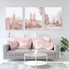 Prints Pink Wall Decor Blush Wall Art