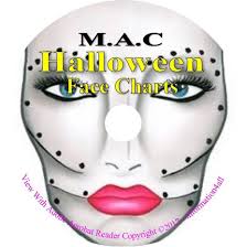 250 mac makeup face charts halloween