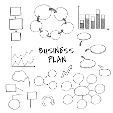 Business Plan Set With Chart And Graph Vectors Vector Free