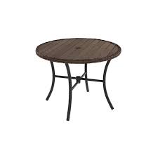 Laa Point 38 In Wicker Trim Round Outdoor Patio Dining Table