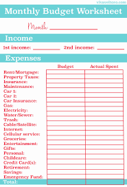 008 Free Household Budget Worksheet Printable Template Ideas