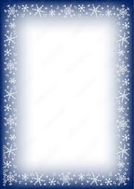 frame border with snowflake on blue