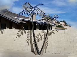 Outdoor Metal Palm Tree Sculpture Art