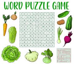 game worksheet with farm vegetables