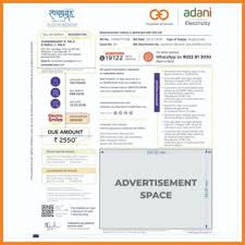advertising on electricity bills at