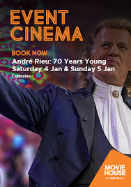 Šajā unikālajā jubilejas koncertā jūs dosieties brīnumskaistā ceļojumā pa visu pasauli, piestājot andrē rjē izcilāko koncertu vietās. Andre Rieu 70 Years Young Movie House Cinemas
