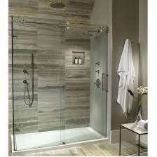 china glass shower with stainless steel
