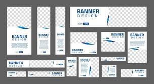 set of creative web banners of standard