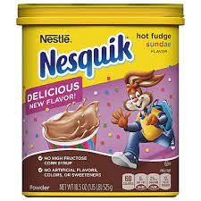 nesquik hot fudge sundae flavor powder