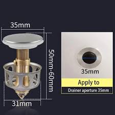 Others won't allow you to hold water in these are by far the most popular type of sink stopper for kitchen use. 2 Pcs Universal Basin Pop Up Drain Filter 35mm Stainless Steel Push Type Bounce Core Wash Basin Bounce Drain Filter Sink Drain Plug Stopper For Kitchen Bathroom Bathtub Accessories Home Kitchen Cate Org