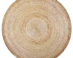 natural round shape braided jute rug 3d