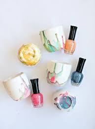 use nail polish to add gorgeous marble