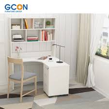 This desk comes in either a dover oak or painted white finish. China Manufacture Furniture Modern Corner L Shaped White Wooden Study Desk With Book Shelves Buy Study Desk White Study Desk With Book Shelf Study Desk Children Product On Alibaba Com