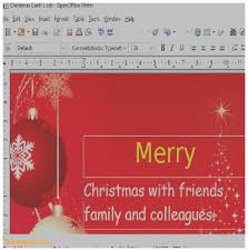 Christmas Card Template Open Office Penaime Com