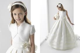 8051eca885 White First Holy Communion Dresses Elegant Flower Girl Dress 2015 High Fashion Ritzee