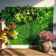6x Plant Artificial Mat Greenery Wall