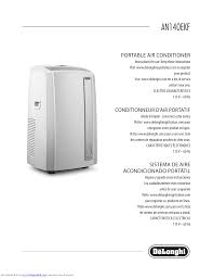 delonghi pac an112 silent owner manual