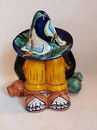 Mexico Art Pottery Clay Figurine Siesta
