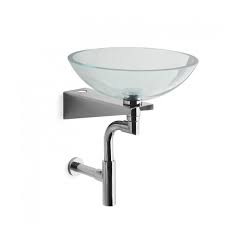 Round Clear Glass Bathroom Sink With