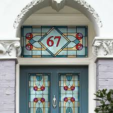 victorian stained glass house number