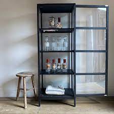 Glass Display Cabinet 4 Shelves Home