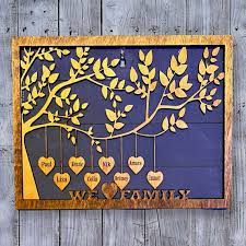 Wooden Family Tree Wall Hanging