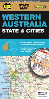 Western Australia Ubd State And Cities Map The Map Shop