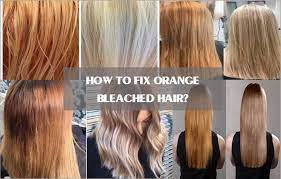 ash blonde on orange hair before and