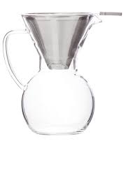 glass coffee drip pot with stainless