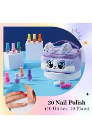 plush bag 20 pieces nail polish kit