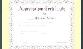 10 Year Service Certificate Template