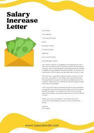 free printable salary increase letter