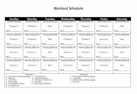 Monthly Workout Schedule Template Awesome Monthly Workout
