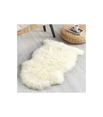frr 1 pelt eggs white sheep fur rug single