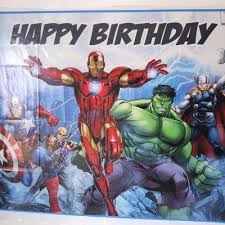 avengers happy birthday banner freeup