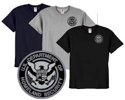 Homeland Security Dhs Black Gray Logo Tee S S Embroidered 252