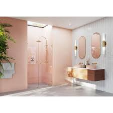 Glass Warehouse 78 X 40 Frameless Towel Bar Shower Door Wall Hinge Polished Brass