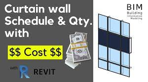 curtain wall schedule with cost