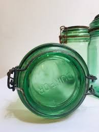 French Colored Glass Jars From Durfor