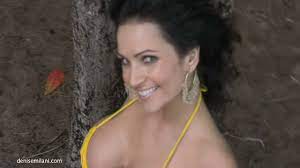 Denise Milani - Yellow Bikini - YouTube