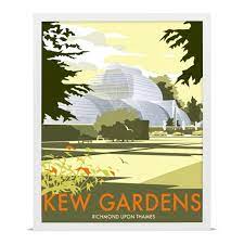 kew gardens travel poster giclée art