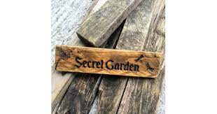 Wooden Secret Garden Sign