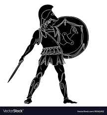 ancient greek warrior royalty free