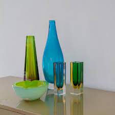 Glass Vases And Bowls Set Of 5 For