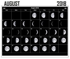 New Moon Calendar August 2018 Full Moon August New Moon
