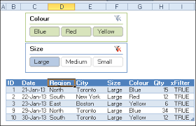 slicers to filter a table in excel 2010