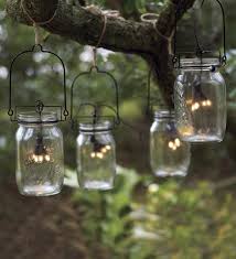 mason jar lanterns with solar string