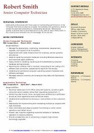 Crafting a sample cover letter for a computer technician that catches the attention of hiring managers is paramount to getting the job and livecareer is here to help you stand out from the competition. Computer Technician Resume Samples Qwikresume