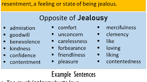 opposite of jealousy antonyms of