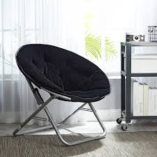 The saucer chairs are also known as the moon chairs. Urban Shop Faux Fur Saucer Chair Black Amazon In Electronics